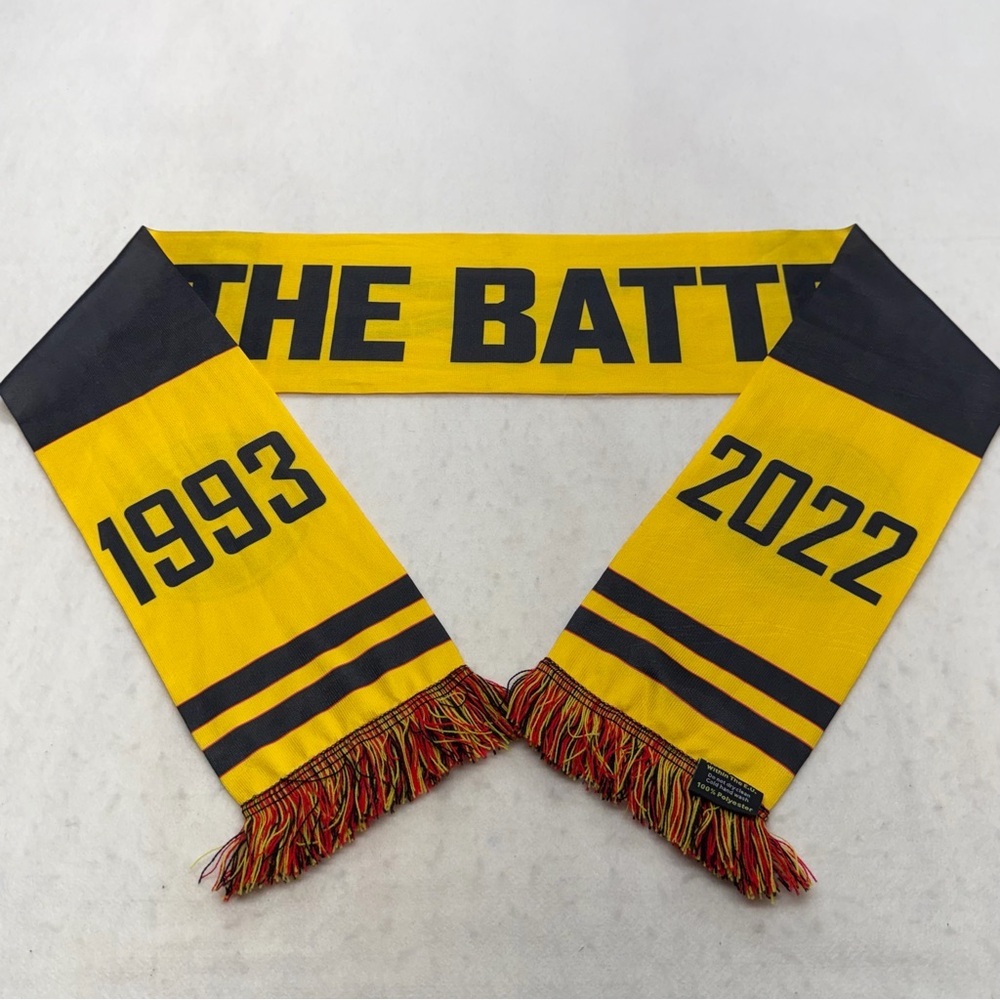Charleston Battery Yellow Black Scarf Polyester Soccer